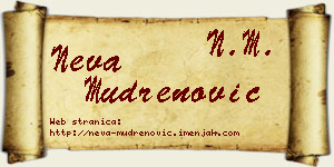 Neva Mudrenović vizit kartica